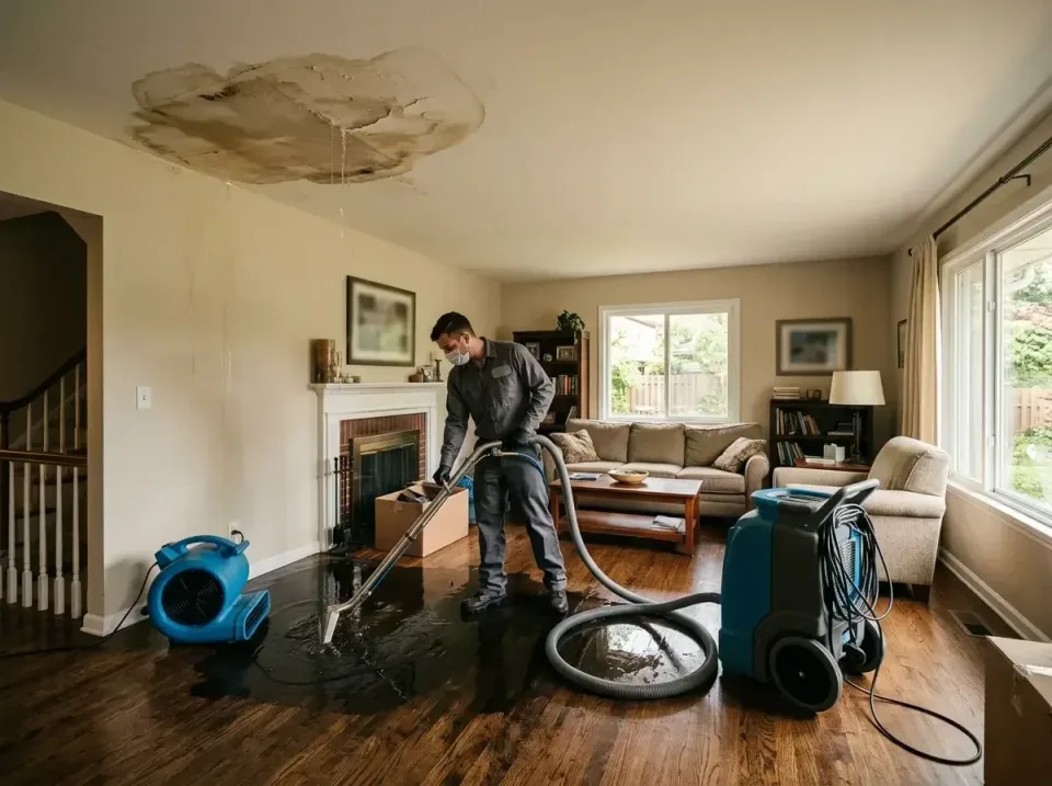 attic-pipe-burst-ceiling-drip-008 — frequently asked questions, Water Damage Restoration & Carpet Care in Brighton, IL